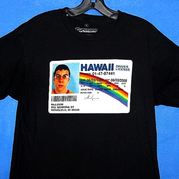 Ripple Junction Superbad McLovin Hawaii ID T-Shirt L - Picture 2 of 6